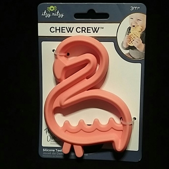itzy ritzy flamingo teether